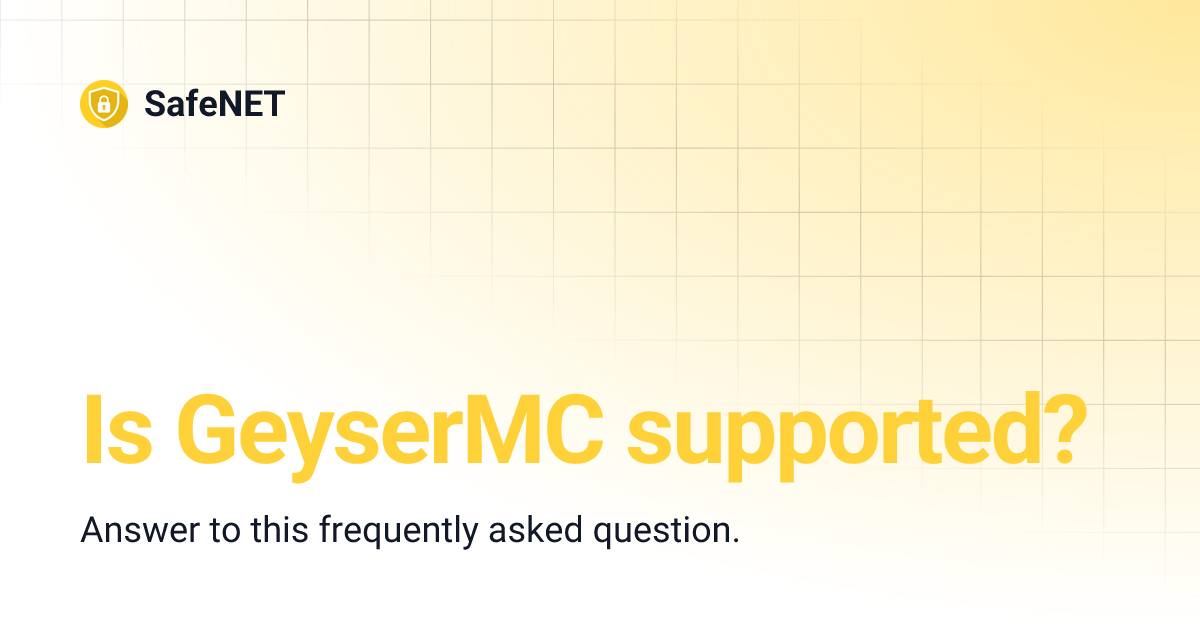 Is GeyserMC supported?